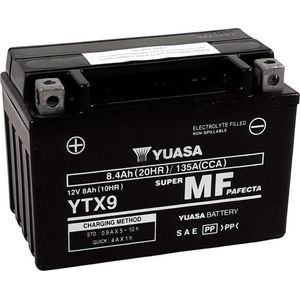Yuasa Ytx9 8.4ah Accu 12v Zilver