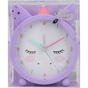 Analoge Wekker voor Meisjes - Eenhoorn Design - Roze - Batterij-aangedreven