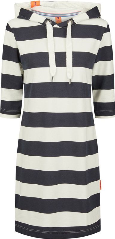 salzhaut - Jurk 'Use' - Navy / Wit - Jerseyjurk