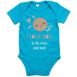 Baby Romper - Surf Blue - Rompertjes baby met opdruk
