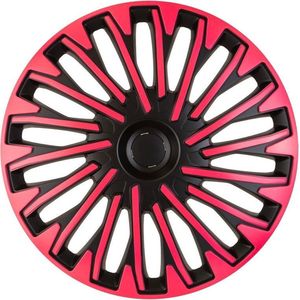 AutoStyle 4-Delige Wieldoppenset Soho 16-inch zwart/roze