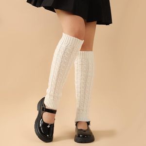Gebreide Beenwarmers voor Dames - Winteraccessoire - 3 Paar - Zwart, Wit, Grijs - L