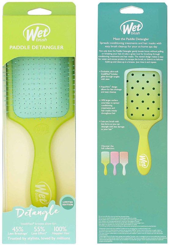 Wet Brush Paddle Detangler Feel Good Ombre - Green/blue