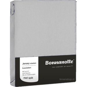 Bonnanotte - Jersey Hoeslaken - Lichtgrijs - 95% Katoen 5% Elastan