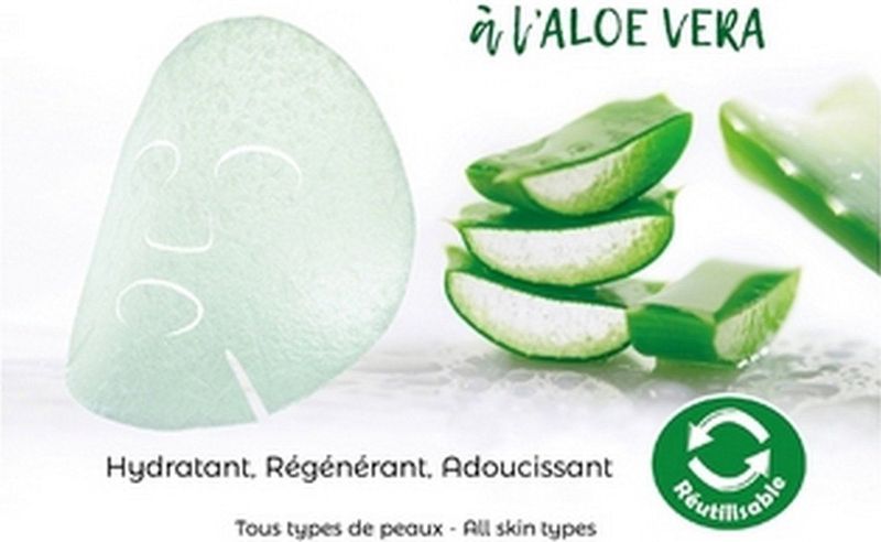 Sun & Sia | Natuurlijk hydraterend Konjac gezichtsmasker met aloë vera | herbruikbaar | bevordert de bloedcirculatie