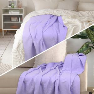 Alyoen Baby Deken Paars 119x119 cm Zacht Katoen Muslin