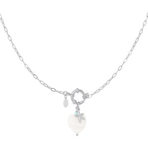 Yehwang Ketting - Hart & Zeester - Stainless Steel