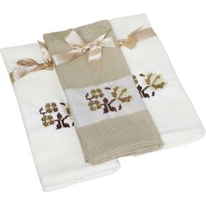 KOCHERE -Theedoeken- Keukendoeken - Wafeldeken - Vaatdoek - Theedoeken en keukendoeken set - 8 delige - 100% Katoenen- Gekleurd - 45x70 cm
