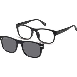 Montana Eyewear MRC1 leesbril met clip-on zonnebril +3.00 - Rechthoekig - Zwart