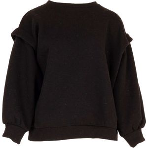Zwarte Jogger Sweater - Truien - Sweaters - Schouderdetail - Azzuro Mode - Zwart