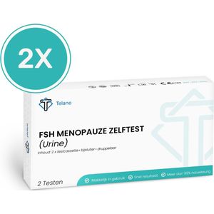 2 stuks FSH Menopauze Zelftest - Thuistest voor Overgang - Telano Menopauzetest Sneltest
