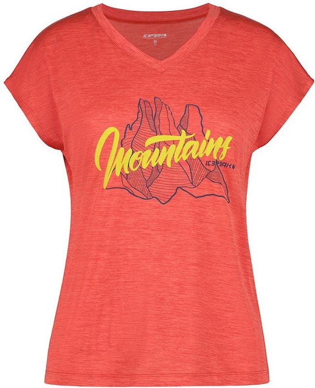 Icepeak - Devine - T-shirt - Oranje - Korte Mouwen - Dames