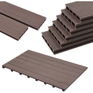 HKC Vlonderplanken Julian - Vlonder - Met Accessoires - 22 m² - Donkerbruin - UV- en weerbestendig