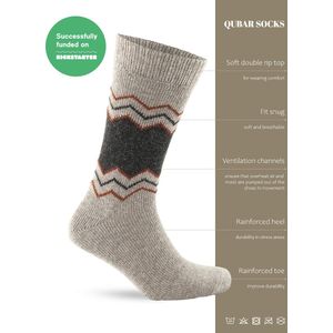 Qubar Socks - Alpaca Sokken - Zig Zag