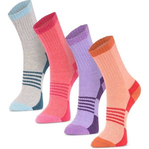 Alpaca-wollen sokken (Maat 36-41) - 3 Paar - Thermo - Roze/Grijs/Paars - Dikke sokken - Warme sokken - Winter sokken - American Alpaca - Vrouwen