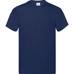 Marine Blauw 2 Pack t-shirt Fruit of the Loom Original maat S