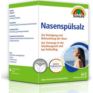 Sunlife - Neus spoelzout - Nasaal zout - Neusdouche - 60 zakjes