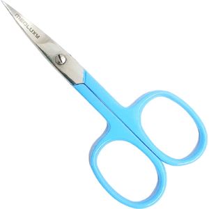 MEDLUXY® - Nagelschaar - 9 cm - Gebogen snijvlak - Blauw [Stevige nagelschaar voor Vingernagels en Teennagels, Pedicure - Manicure]