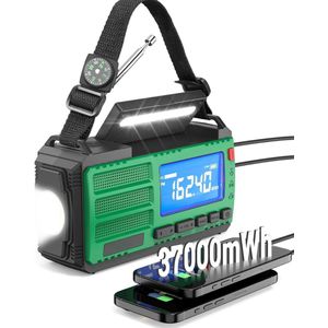 Noodradio solar opwindbaar - Radio - Noodradio - Weerradio - Radio voor Noodgevallen - Nood - Muziek - Nieuws - Noodpakket - Rampen - Praktisch - Zonneenergie