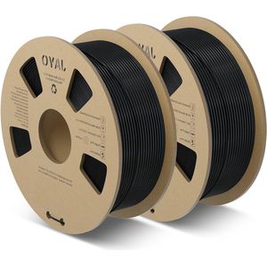 175 mm snelle PLA Meta-filamentdruk voor 3D-printers - betere filamentfusie - zwart - 22 kg spoel + dimensionale nauwkeurigheid +/- 002 mm