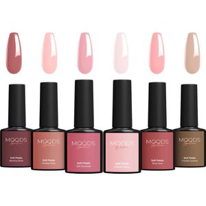 Moods Gellac 6-delige Set - Gellak Starterspakket - Gel Nagellak - 8ML - Soft Petals - Gellac - Nagels - Chique Kleuren - HEMA- & TPO-vrij