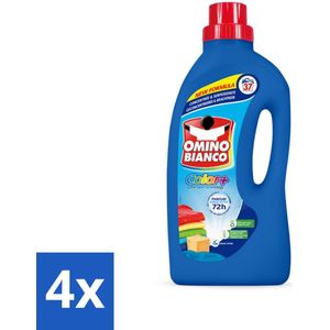 4 x Omino Bianco - Color+ - Wasmiddel - Tot 72h Parfum - Gekleurde Was - 37 Wasbeurten - Wasmiddel - Gekleurde Was - Kleurbehoud - Wasparfum - Langdurige Geur
