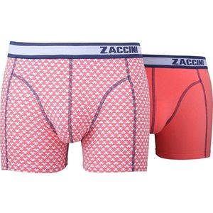 Zaccini - 2-Pack Boxershorts - Trendy Design - Uni - Koraal