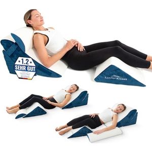Ergonomische Wigkussen Set - 12-in-1 Multifunctioneel Design met Wasbare Overtrek voor Slapen en Lezen