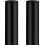 BURG-WÄCHTER - Universal 150 S - Brievenbusstandaard - Zwart - Roestvrij Staal, 150 cm, 2 Buizen