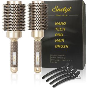 Professionele ronde haarborstel voor föhnen met keramische en ionische technologie