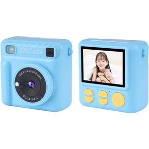 Kindercamera Instantcamera - 1080P 2,4 inch scherm Kindercamera met 32 GB-kaart en afdrukpapier, kindercamera kerstcadeau voor jongens en meisjes van 3-12 jaar,blauw