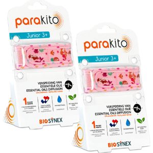 Para'kito Navulbaar Anti-Muggen Armband Junior - Zeemeermin 2 stuks - Navulbaar - Langdurige Bescherming - Insectenwerend