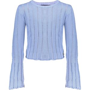 Meisjes trui gebreid - Monica - Hemels blauw