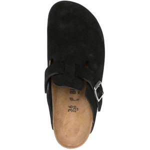 Birkenstock Slippers Boston Zwart Suede Narrow Maat 42