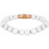 Armband - Wit - Hars - Magneet Sluiting - Diameter 18 cm
