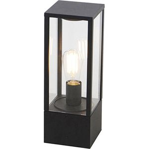 QAZQA charlois - Design Staande Buitenlamp | Staande Lamp voor buiten - 1 lichts - H 40 cm - Zwart - Buitenverlichting