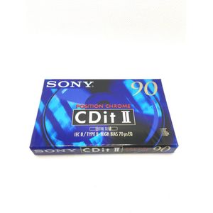 Sony CDit-II 90 position chrome Cassettebandje- Uiterst geschikt voor alle opnamedoeleinden / Sealed Blanco Cassettebandje / Cassettedeck / Walkman.