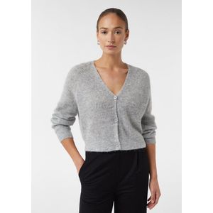 comma casual identity - Cardigan - Greymelange - Lange Mouwen - Relaxed Fit