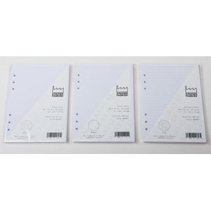 A5 Wit Notitiepapier voor Succes, Filofax Planners 300 Pag. 120g/m² Dotted/Gelinieerd/Blanco + A4 Bag