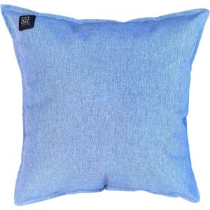 Warmpi® Outdoor Warmtekussen – Verwarmd Tuinkussen 45x45 cm – Inclusief 10.000mAh Powerbank – 3 Warmtestanden – Waterafstotend & UV-bestendig – Blauw Kussen voor Binnen & Buiten