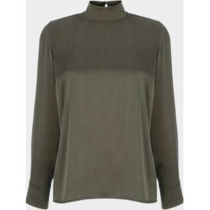 Alba Moda Satinbluse Satinbluse mit Stehkragen