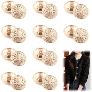 Metalen knoppen - retro stijl - set van 20 - zwart - 20mm