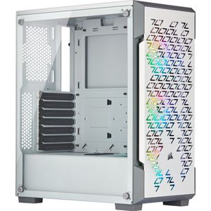 Corsair - CC-9011173-WW - Mid-Tower Behuizing - Zwart - Gehard Glas, RGB Verlichting, Optimale Luchtcirculatie