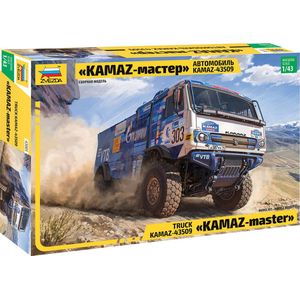 1:43 Zvezda 43005 KAMAZ-master 43509 Rally Truck Plastic Modelbouwpakket