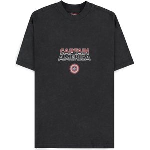 Fan Merchandise - Captain America - T-shirt - Zwart - 100% Katoen