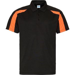 Herenpolo 'Contrast Cool' korte mouwen Orange/Black - S