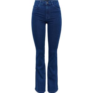 Pieces Jeans Pcpeggy Flared Hw Jeans Db Noos Bc 17127256 Dark Blue Denim Dames Maat - XS