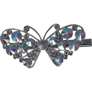 Jessidress® Luxe Haarspeld Haarsieraad Dames Haarclips Baret met strass Haarspeldje - Zilver