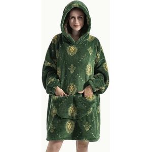 Custombear.nl- Hoodie blanket - extra dik - energie besparing- cozy leeuw