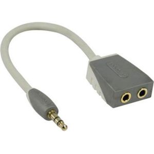 Bandridge 3,5mm Jack stereo audio splitter - wit - 0,20 meter